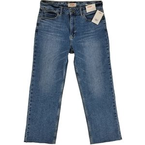Wrangler Jeans Womens Size 12 High Rise True Straight Crop Stretch Denim NEW